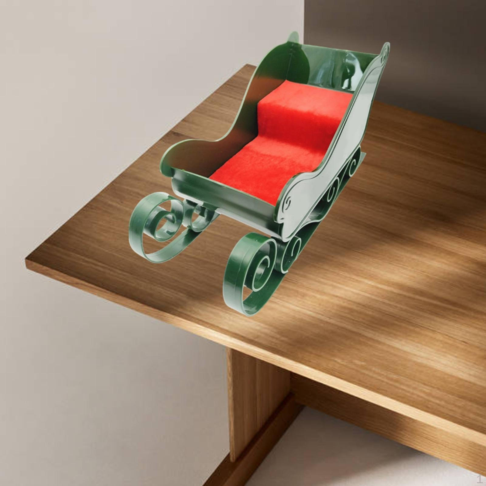 

Рождественские сани Украшение Украшение Ремесло Коллекция Рождественский Декор Миниатюра для Red