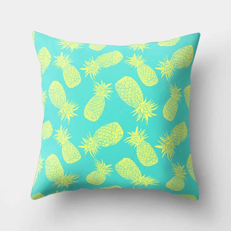 Cover Cushions 45*45cm Polyester Throw Pillow Case Yellow Pineapple Decorative Pillowcase Pillow Cover Kussensloop