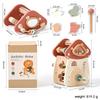 Wooden Building Block For Babies Music Percussion Game Newborn Education Mushroom House 5 in 1 Cartoon Animal Shape Matching Toy