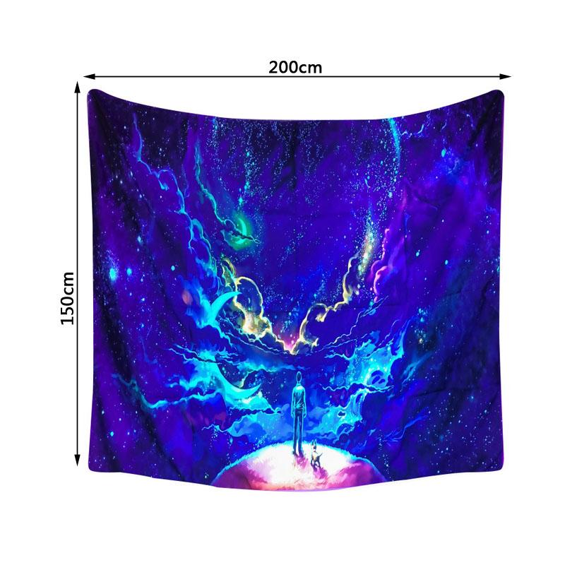 UV fluorescent tapestry print Wall Hanging Art Home Decor