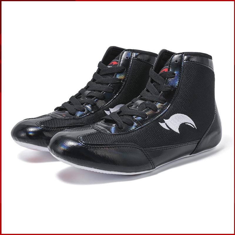  Mid Cut Men Kid Boxing Boots Wrestling Shoes Gear Combat Sneakers Sambovki Training and Competitions Sambo Shoes