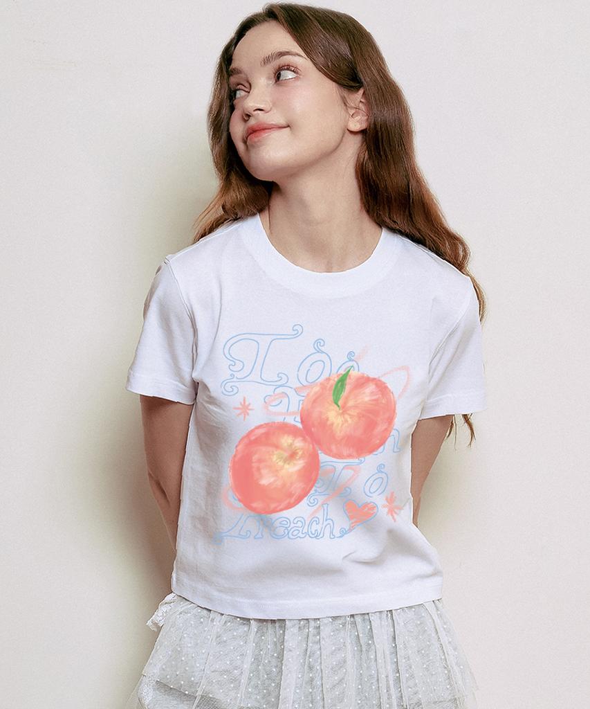 WILDROCK Hollysheesh Too Peach Pigment Oversized Short Sleeve T-Shirt_6 Colors (Crop Included) (Type A)