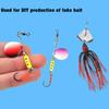20Pcs/40Pcs 80mm Rotating Sequin Steel Wire DIY Fishing Lure Spinner Spoon Blades Artificial Bait Hook Accessories