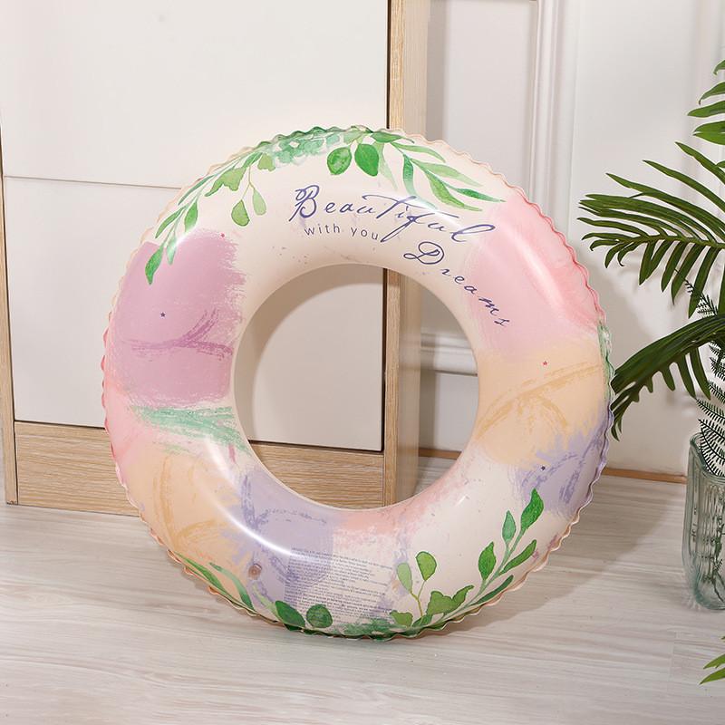 Flower Classical Natural Spray Painting Of Adult And Childrens Swimming Circle