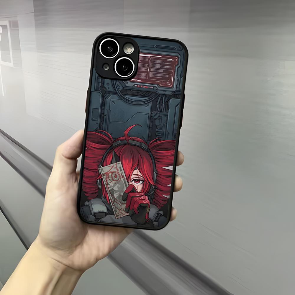 Fukouna Girl K-Kasane T-Teto Phone Case For Iphone 17 16 15 14 13 12 Pro Max Xr Air Plus Skin Feel Black Hard Shell Cover