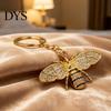 Fashion Purse Decoration Rhinestone Bee Keychain for Women, Bing Alloy Car Decorative Backpack Accessory Key Ring, Accessories Handbags Backpacks