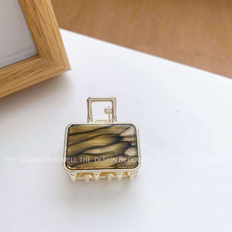 Elegant Vintage Square Hair Clip For Women Acetate Alloy Hairpin In Assorted Colors Trendy Geometric Hair Accessory