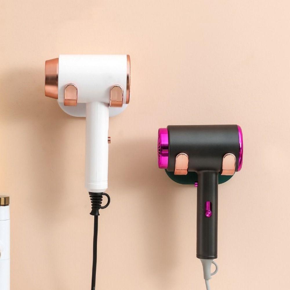 Wall Mounted Hair Dryer Bracket Household Hair Dryer Hanger Hook Bathroom Storage Rack  Living Room