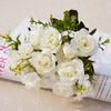 1 Bouquet 5 Branches European Style Artificial Royal Rose Home Room Decor