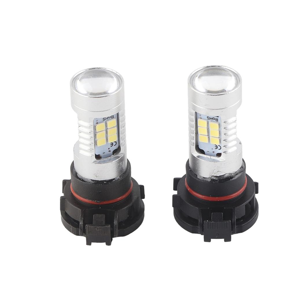 2x White 5202 H16 Fog Or Daytime Running Lights High Power LED Bulbs For Car Truck Motorcycle Boat RV Trailer