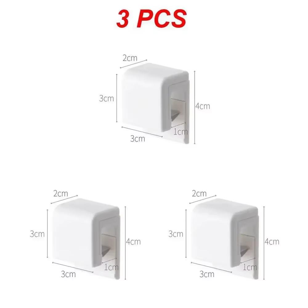 

Держатель для зубной пасты Зажим для очищающего средства для лица Клейкие настенные крючки для подвешивания Очищающее средство Полотенце Брелок белый