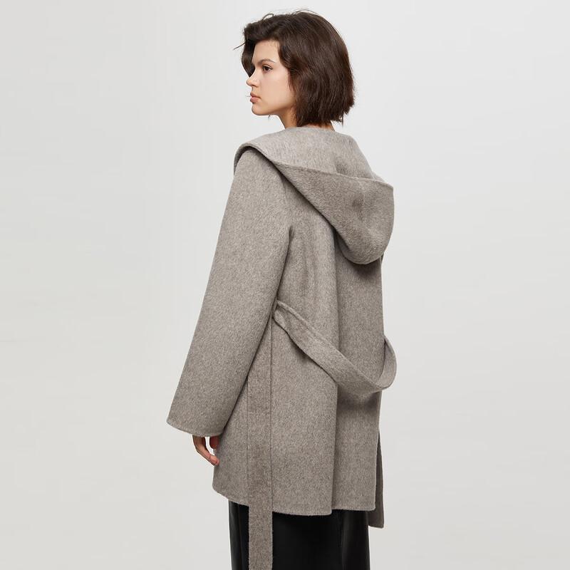 Tatu Autumn/Winter Wool Blend Hooded Short Coat