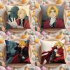 F-ULLMETAL Anime A-ALCHEMIST Cushion Cover Home & Car Multi-Scene Pillow Cover - Reversible, Soft & Durable for Daily Use