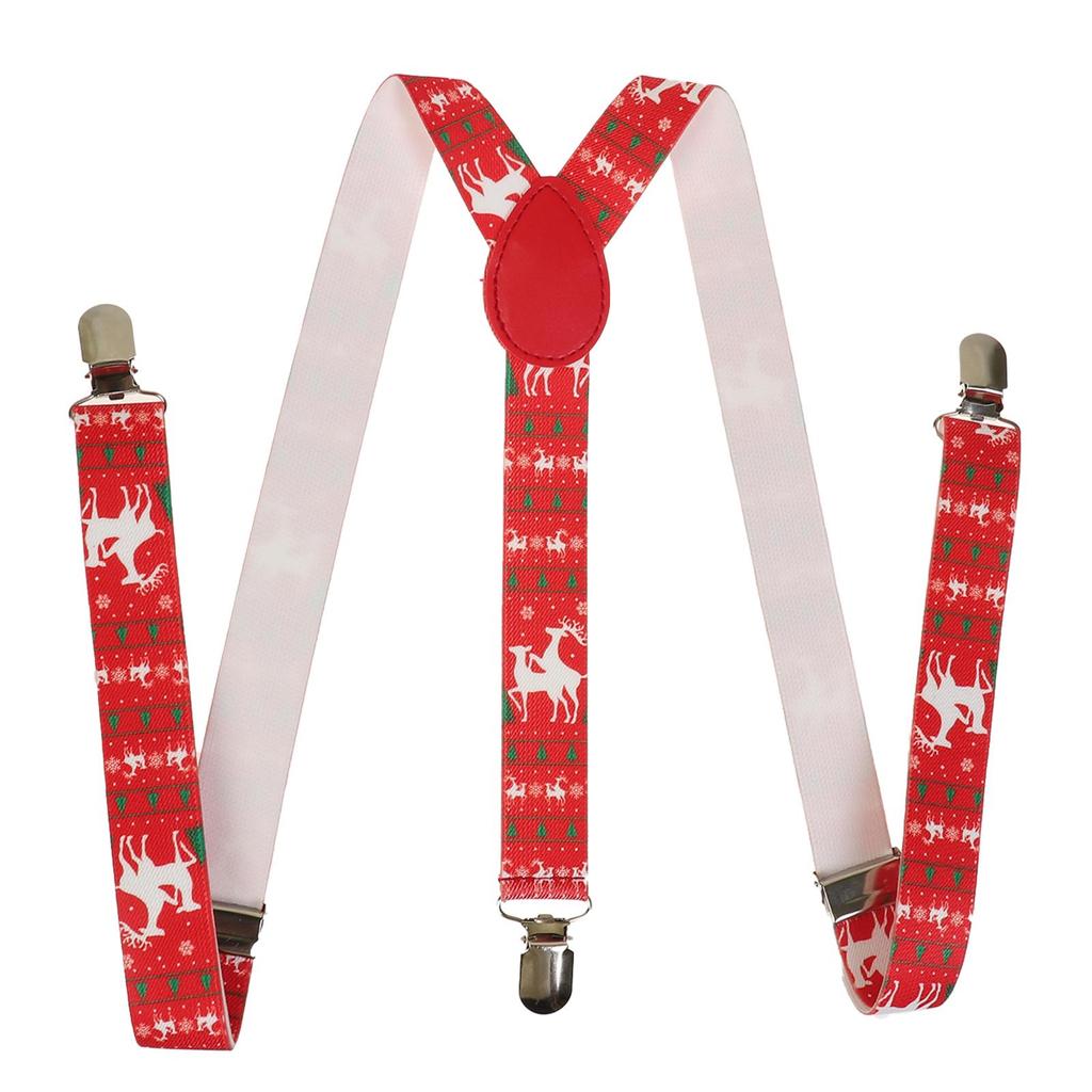 Unisex Y Back Suspenders 3 Clips Adjustable Elastic Braces