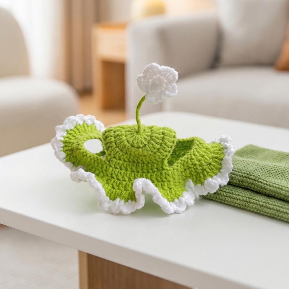 Crochet Cat Knitted Hat Warm Cat Headwear Unique Cat Tied-up Hat  Party Costume