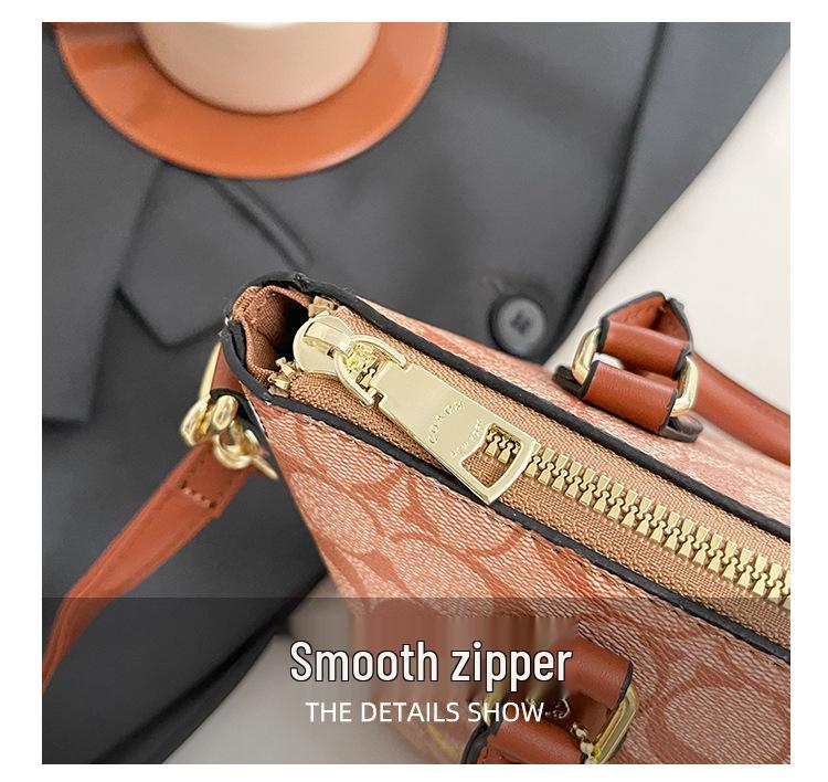 2025 Trendy Women's Crossbody & Shoulder Tote - Simple Print, PU Texture