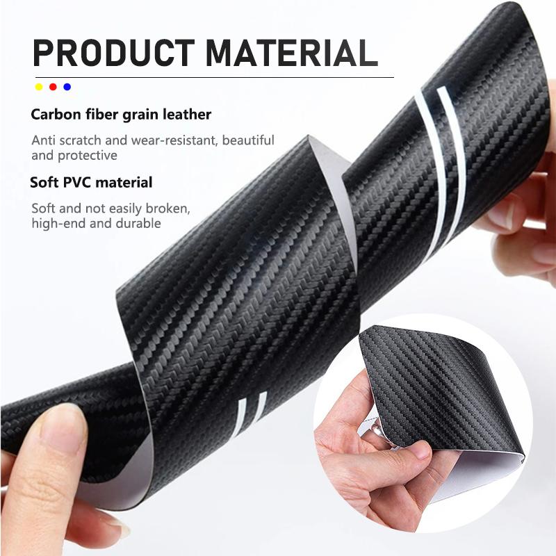 For Citroen Carbon Fiber Car Door Threshold Protector Sticker Accessories C4 C3 C5 C1 C2 C6 C4L DS3 DS4 Berlingo Picasso Jumper akj256