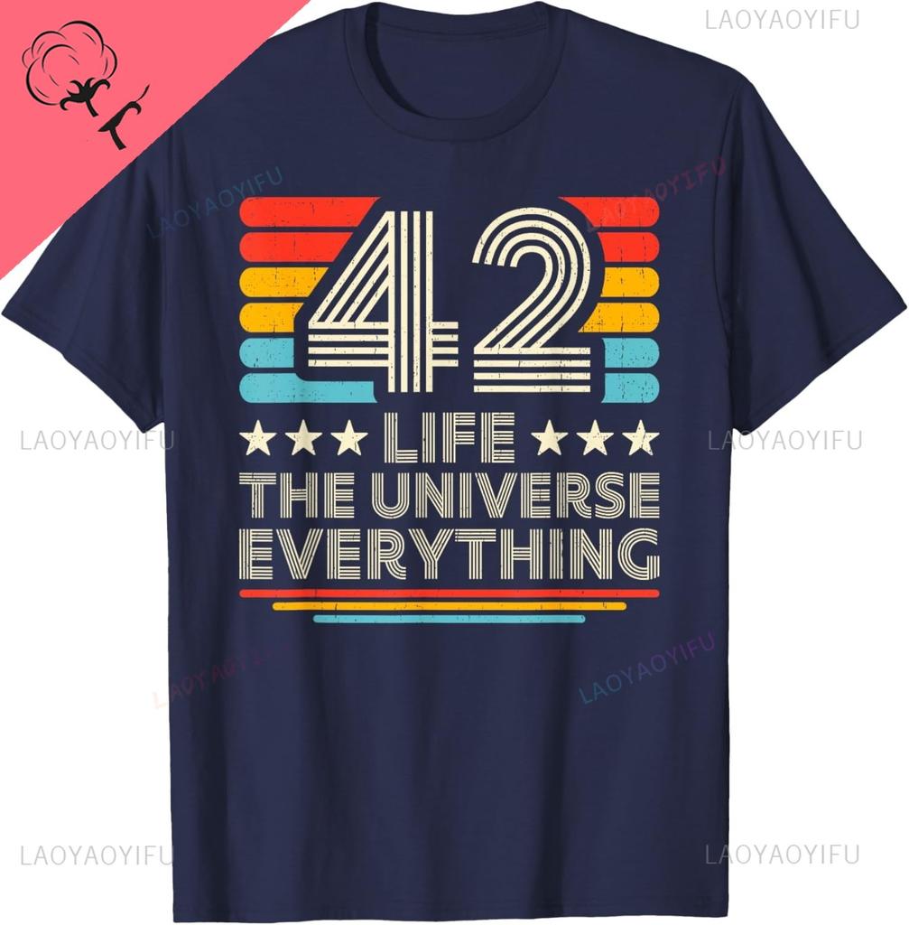 Risposta alla Vita all'Universo e a Tutto 42 È il Significato della Vita Maglietta Abbigliamento Personalizzato Streetwear Cotone Unisex Magliette
