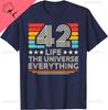 Risposta alla Vita all'Universo e a Tutto 42 È il Significato della Vita Maglietta Abbigliamento Personalizzato Streetwear Cotone Unisex Magliette