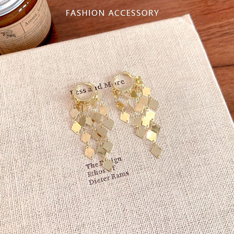 

Flash Unique Elegant Diamond Tassel Earrings Light Luxury High-Grade Earrings Autumn and Winter Earrings 2025 New Popular Gold