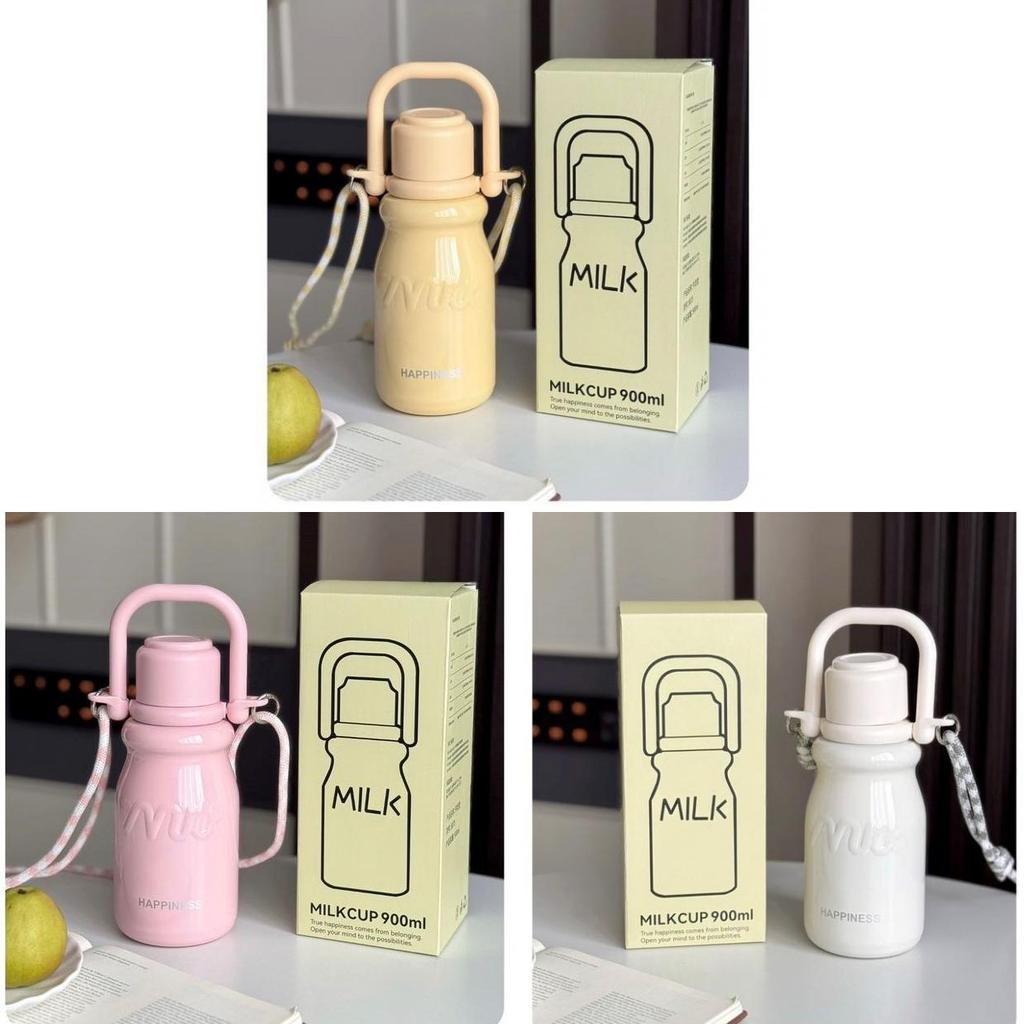Modern Minimalist Insulated Travel Mug With Carrying Rope For Office And Outdoors
