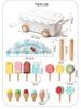 Children's Wooden Ice Cream Cart for Role Play and Parent-Child Interaction