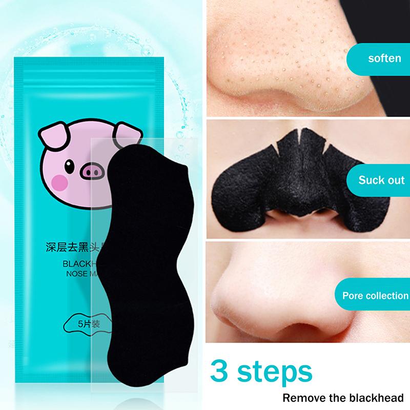 5/15/25/50 ks Bambusové uhlí Odstranění černých teček Nosní pórové proužky Hloubkové čištění Pórů Čištění Akné Péče o nos Maska Náplast Hladká pleť