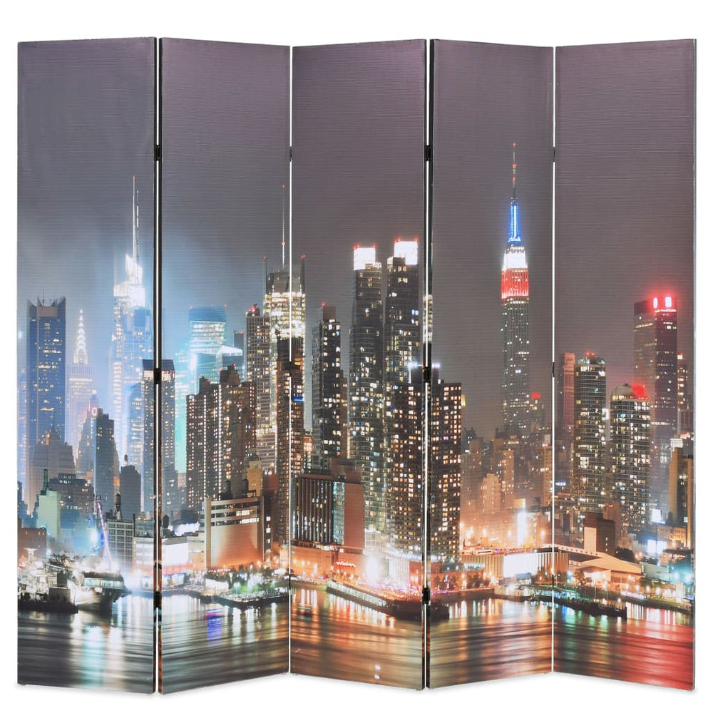 Folding Partition 200x170 Cm New York At Night