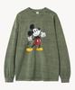 VTWO Vintage Washed Number One _Mickey_ Long Sleeve Tee (Khaki)