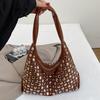 Borsa Piccola Sottobraccio Vintage da Donna con Borchie in Ecopelle a Tracolla per Uso Quotidiano