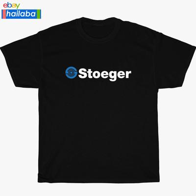 Neues Stoeger Firearms Logo Schwarz/Marineblau/Sportgrau/Weiß Herren T-Shirt S-5XL