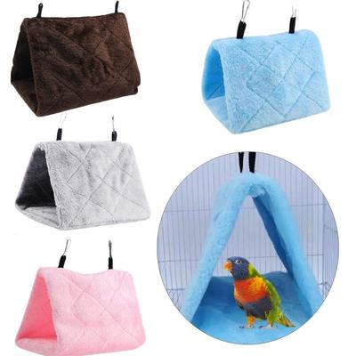 Pure Color  Cage Parrot Tent Pet Hammock Triangle Nest Hang Cave Bed