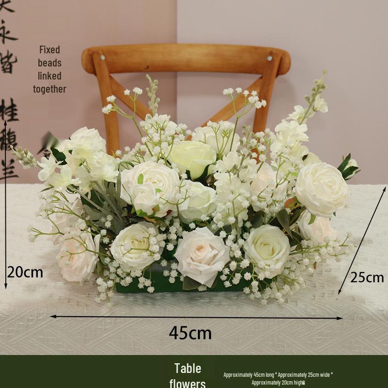 Pastorales Seidenblumenarrangement für Wohnzimmer oder Esstisch-Dekoration