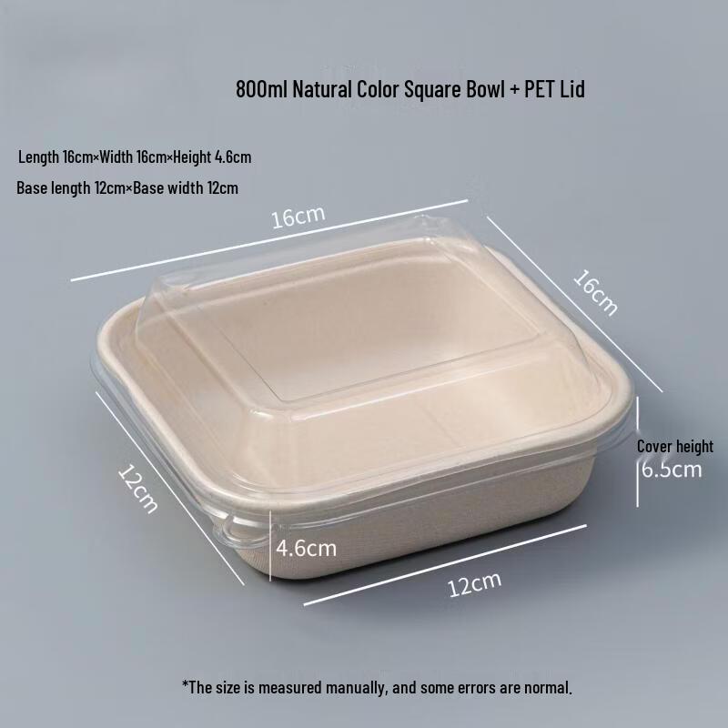 

Disposable Wheat Straw Food Containers with Lids