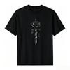 Unisex Unisex Dunkles Gotisches Schloss Und Schwarze Rose T-Shirt Vintage Spukhaus Grafik Kurzarm Oberteile Geschenk Mode Unisex Y2k Oberteil