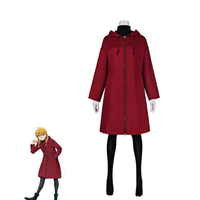 Daemons Of The Shadow Realm Kabu Cosplay Kostuum Met Rode Jas Voor Anime Rollenspel En Halloween Evenementen