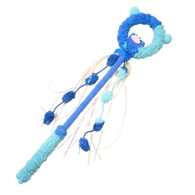 Katzen-Spielangel zur Anregung der Neugier von Katzen, Stab mit Quasten, Weihnachten, für aktive Haustiere und lustige Bewegung