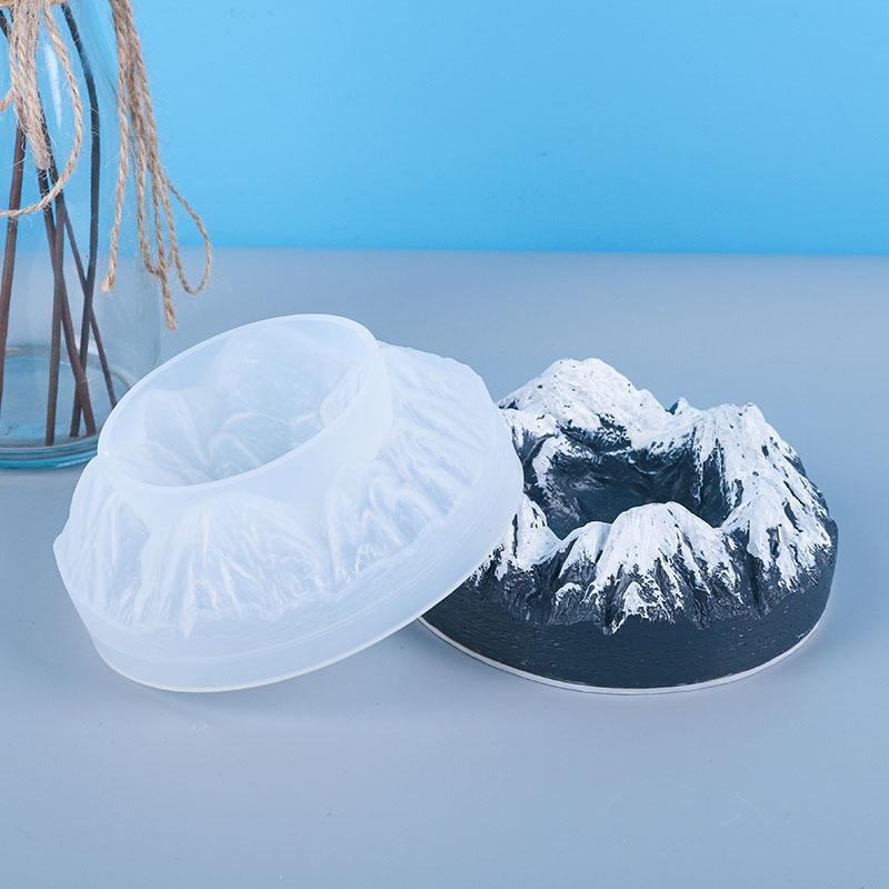 1Pcs Snow Mountain Silicone Mold Epoxy Resin Casting Silicone Volcano Mold DIY Plaster Jewelry Making Tool