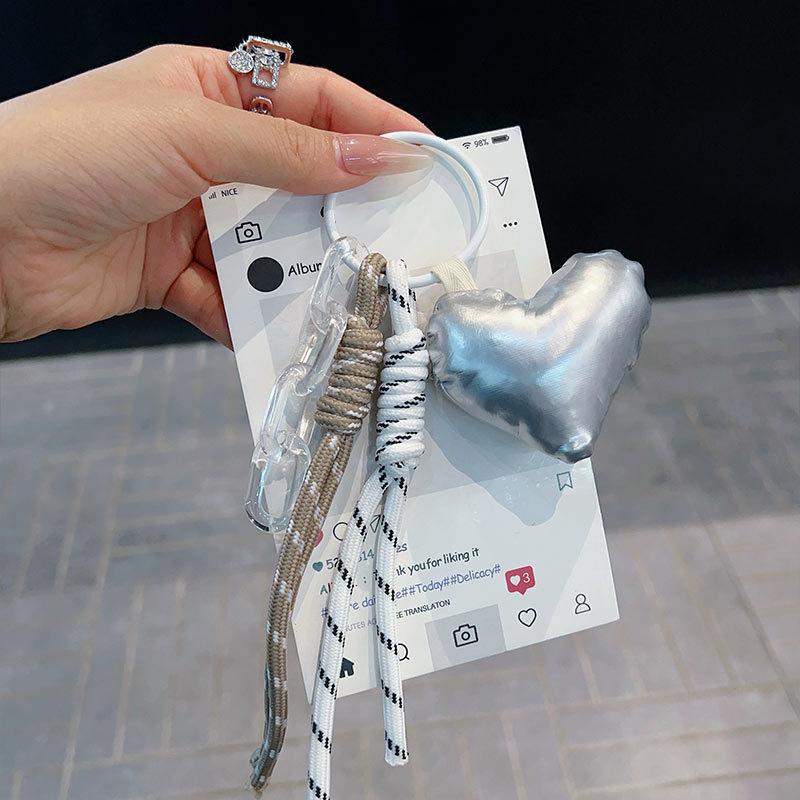 

Плетеный веревочный брелок Шарм любви Подвеска для сумки Брелок Простой Универсальный Аксессуары для украшения сумки