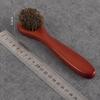 Small Brown-Red Long-Handled Soft Horsehair Shoe Polish Brush