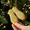 Plastic Tree Hanger Glitter Coat Xmas Charm New Hanging Bauble  Holiday Event