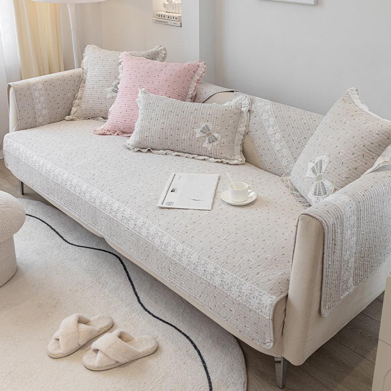 

Подушка для дивана из чистого хлопка, деревенский стиль, всесезонная противоскользящая подушка для сиденья, новый кожаный чехол для дивана, универсальный чехол, маленький и свежий 70*70