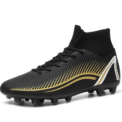 Men/Women's Football Shoes Large-sized Leather High Elastic Socks Ported Artificial Cott E Nail Youth Football Training Football Boots