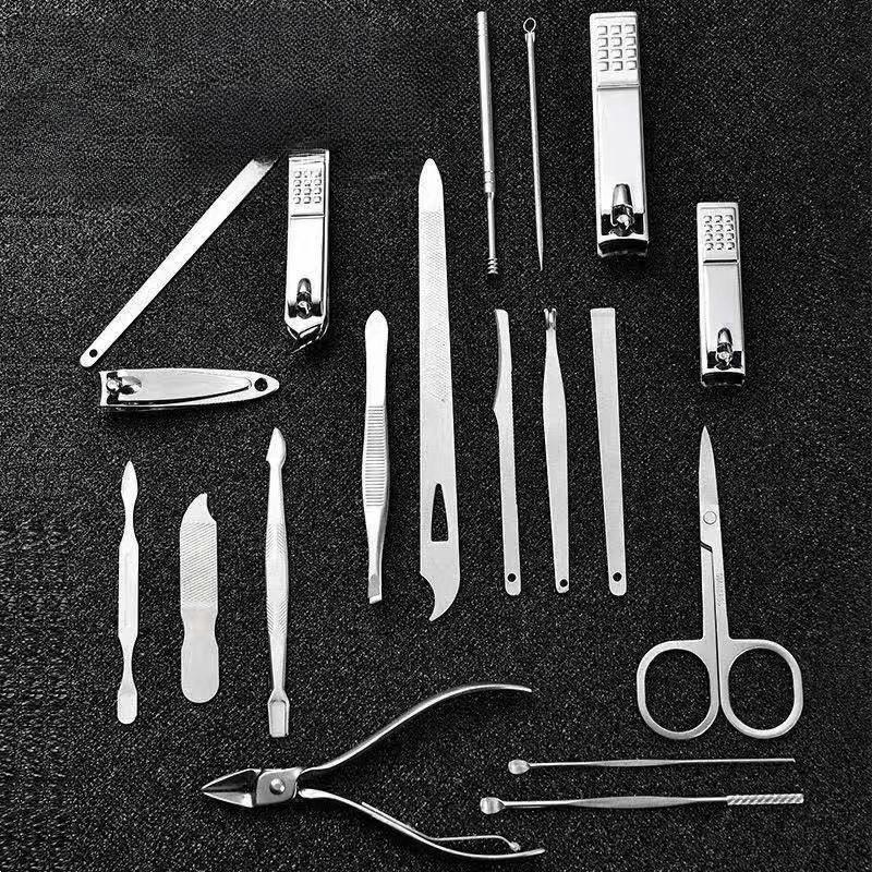 8/19-teiliges professionelles Maniküre- & Pediküre-Set Moderner Stil Nagelknipser mit gerader Schneide, Nagelhautzange & Werkzeuge