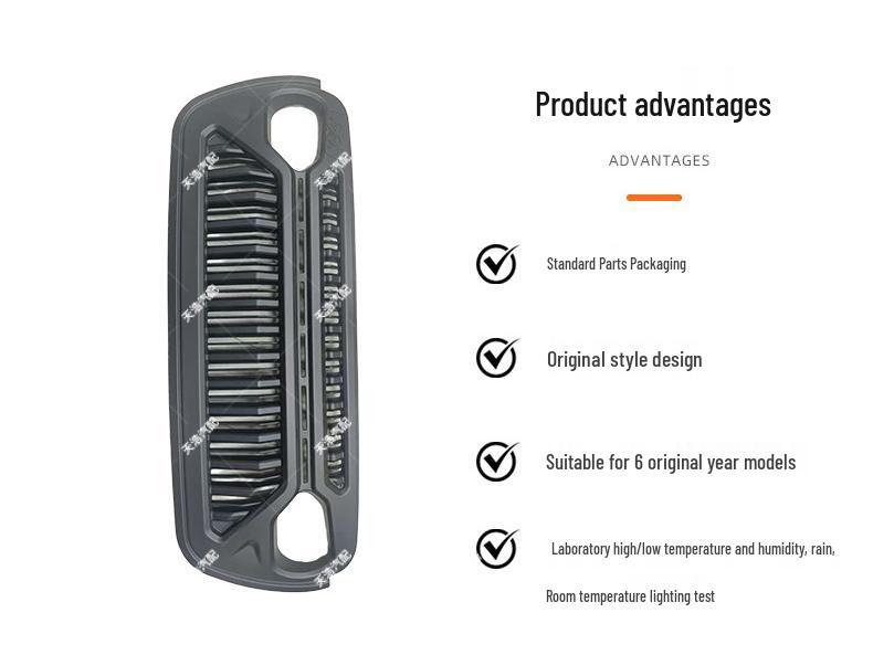 Kühlergrill mit Beleuchtung für 2018-2024 Jeep Wrangler JL/JT