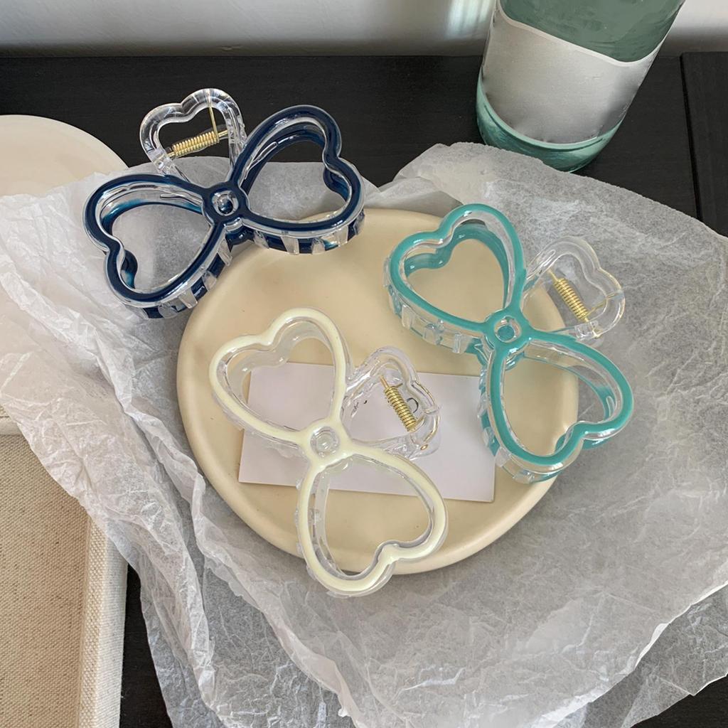 Clipsuri de Păr Dulci cu Fundă, Clipsuri Gheară Păr Antiderapante cu Prindere Puternică, Accesorii de Păr de Modă pentru Coafat