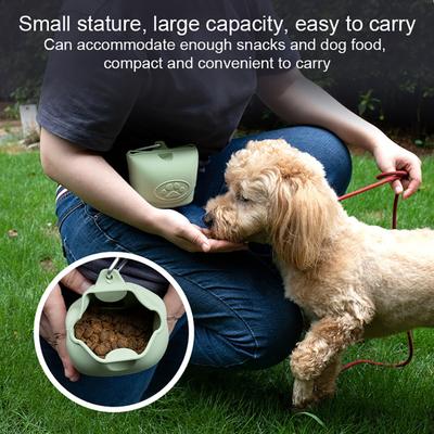 Silikon Leckerlibeutel für Hunde Kleine Haustier Trainings Snacktasche mit Magnetverschluss und Gürtelclip für Training Spaziergänge