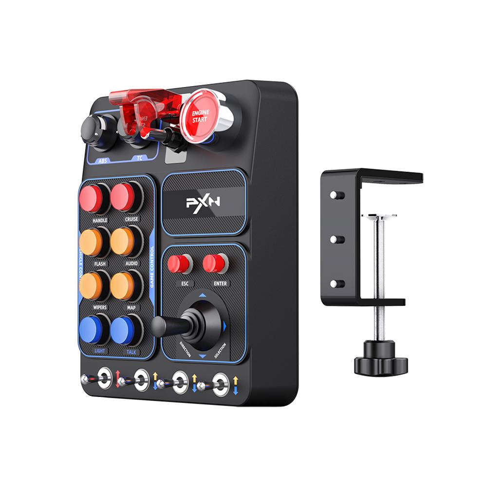 

PXN CB1 racing game central control box with fixture, equipped with 30 programmable buttons, PC racing game controller