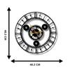 Ceas de perete pentru casă, birou, sufragerie, dormitor, cameră copii, bucătărie | Mărime mare, decor elegant pentru casă| (48.2 X 48.2 CM) Negru (Baterie inclusă)