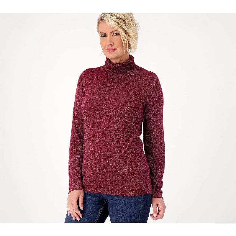 

House Autumn and Winter New Arrival Export European and American plus Size Women s Clothes Pure Color Turtleneck Long Sleeves Knitwear Base Sweater Burgundy M: Bust size 104